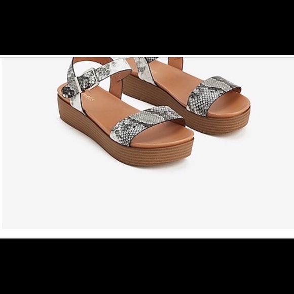 COPY - Express Snake Animal Print Platform Sandals - Picture 2 of 3